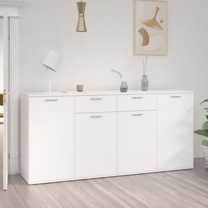 NNEVL Sideboard White 160x36x75 cm Engineered Wood