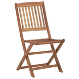 NNEVL Folding Garden Chairs 6 pcs with Cushions Solid Acacia Wood