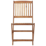 NNEVL Folding Garden Chairs 8 pcs with Cushions Solid Acacia Wood