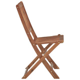 NNEVL Folding Garden Chairs 8 pcs with Cushions Solid Acacia Wood