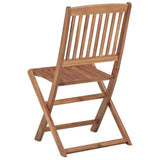 NNEVL Folding Garden Chairs 8 pcs with Cushions Solid Acacia Wood