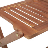 NNEVL Folding Garden Chairs 8 pcs with Cushions Solid Acacia Wood