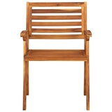 NNEVL Garden Chairs 8 pcs Solid Acacia Wood