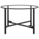 NNEVL Tea Table Black and Transparent 70 cm Tempered Glass