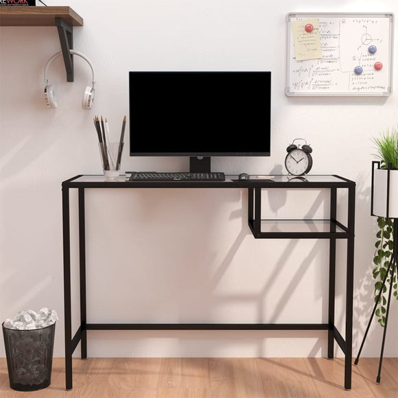 NNEVL Computer Desk Transparent 100x36x74 cm Glass