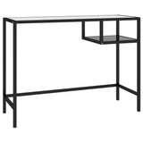 NNEVL Computer Desk Black 100x36x74 cm Glass