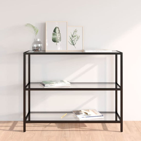 NNEVL Console Table Transparent 100x36x90 cm Tempered Glass