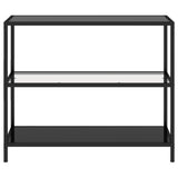 NNEVL Console Table Transparent and Black 100x36x90 cm Tempered Glass