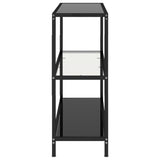 NNEVL Console Table Transparent and Black 100x36x90 cm Tempered Glass