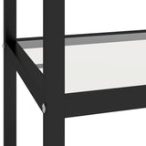 NNEVL Console Table Transparent and Black 100x36x90 cm Tempered Glass