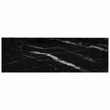 NNEVL Console Table Transparent and Black Marble 100x36x90 cm Tempered Glass