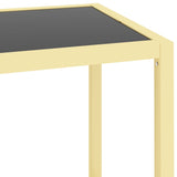 NNEVL Console Table Black and Transparent 100x36x90 cm Tempered Glass