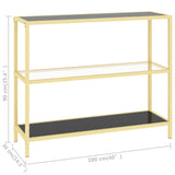 NNEVL Console Table Black and Transparent 100x36x90 cm Tempered Glass