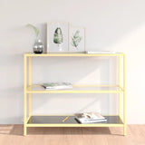 NNEVL Console Table Black and Transparent 100x36x90 cm Tempered Glass