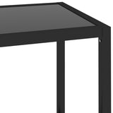 NNEVL Console Table Black and Transparent 100x36x168 cm Tempered Glass