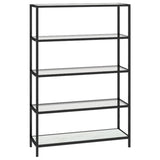 NNEVL Console Table White Marble and Transparent 100x36x168 cm Tempered Glass