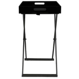 NNEVL Folding Table Black 48x34x61 cm MDF