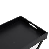 NNEVL Folding Table Black 48x34x61 cm MDF