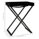 NNEVL Folding Table Black 48x34x61 cm MDF