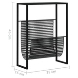 NNEVL Magazine Rack Black 35x15x45 cm Steel