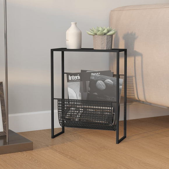 NNEVL Magazine Rack Black 35x15x45 cm Steel