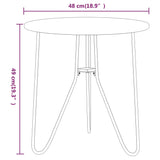 NNEVL Tea Table Black 48 cm MDF and Iron
