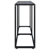 NNEVL Console Table Black 140x35x75.5cm Tempered Glass