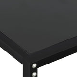 NNEVL Console Table Black 140x35x75.5cm Tempered Glass