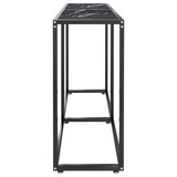 NNEVL Console Table Black Marble 140x35x75.5cm Tempered Glass