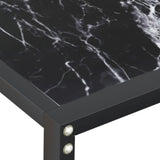 NNEVL Console Table Black Marble 140x35x75.5cm Tempered Glass