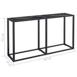 NNEVL Console Table Black Marble 140x35x75.5cm Tempered Glass