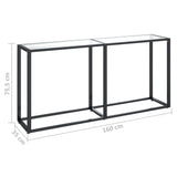 NNEVL Console Table Transparent 160x35x75.5cm Tempered Glass