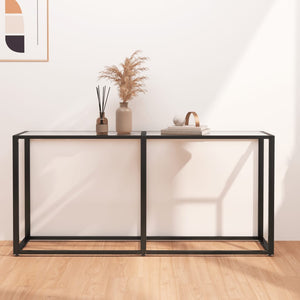 NNEVL Console Table Transparent 160x35x75.5cm Tempered Glass