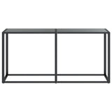NNEVL Console Table Black 160x35x75.5cm Tempered Glass