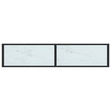 NNEVL Console Table White Marble 160x35x75.5cm Tempered Glass