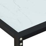 NNEVL Console Table White Marble 160x35x75.5cm Tempered Glass