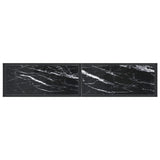 NNEVL Console Table Black Marble 160x35x75.5cm Tempered Glass