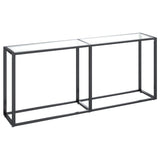 NNEVL Console Table Transparent 180x35x75.5cm Tempered Glass