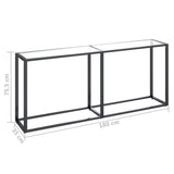 NNEVL Console Table Transparent 180x35x75.5cm Tempered Glass