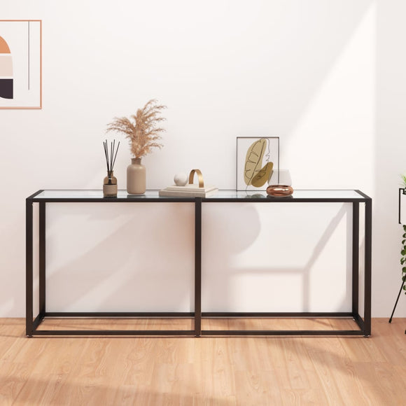 NNEVL Console Table Transparent 180x35x75.5cm Tempered Glass