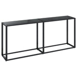 NNEVL Console Table Black 180x35x75.5cm Tempered Glass