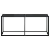 NNEVL Console Table Black 180x35x75.5cm Tempered Glass