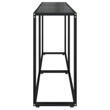 NNEVL Console Table Black 180x35x75.5cm Tempered Glass