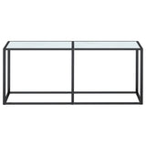 NNEVL Console Table White Marble 180x35x75.5cm Tempered Glass