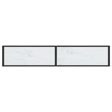 NNEVL Console Table White Marble 180x35x75.5cm Tempered Glass