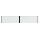 NNEVL Console Table White Marble 180x35x75.5cm Tempered Glass