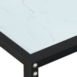 NNEVL Console Table White Marble 180x35x75.5cm Tempered Glass