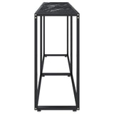 NNEVL Console Table Black Marble 180x35x75.5cm Tempered Glass