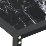 NNEVL Console Table Black Marble 180x35x75.5cm Tempered Glass