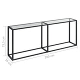 NNEVL Console Table Transparent 200x35x75.5cm Tempered Glass